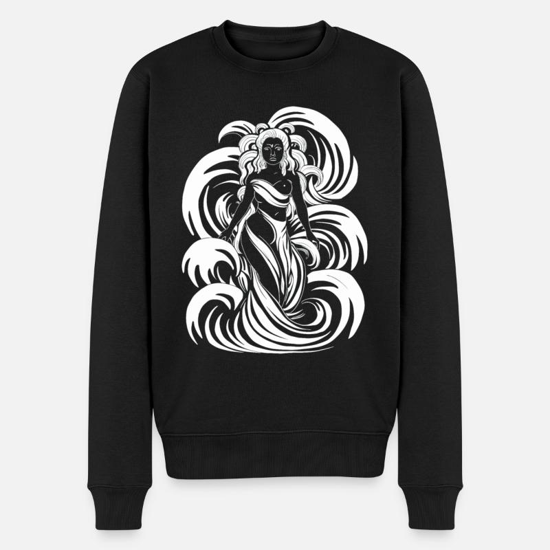 Dieu aztèque mythologie aztèque Chalchiuhtotolin - Pull Premium bio Homme - noir