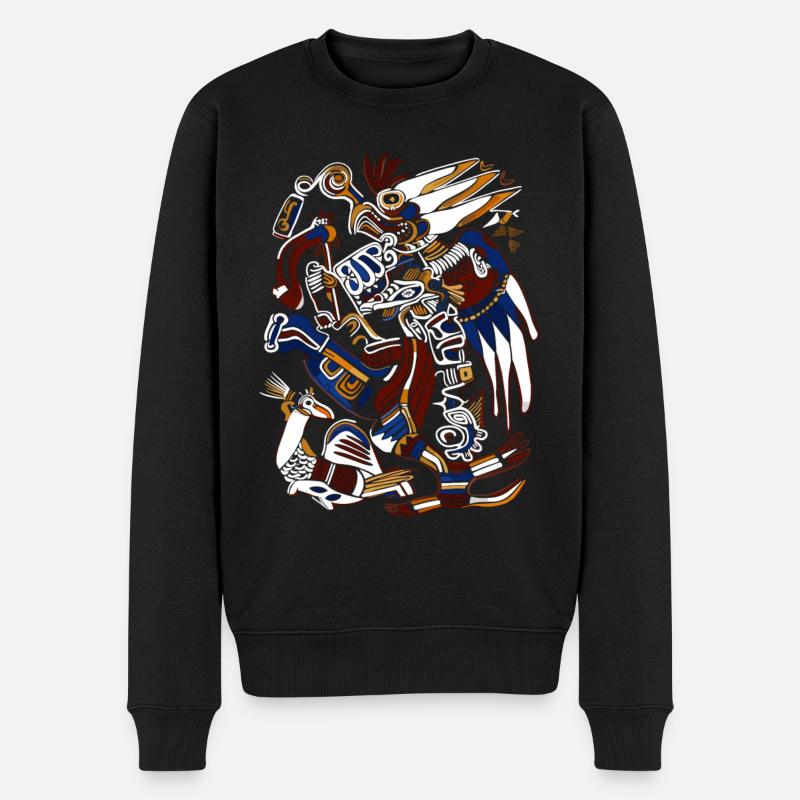 Dieu aztèque Mythologie ancienne Huitzilopochtli - Pull Premium bio Homme - noir