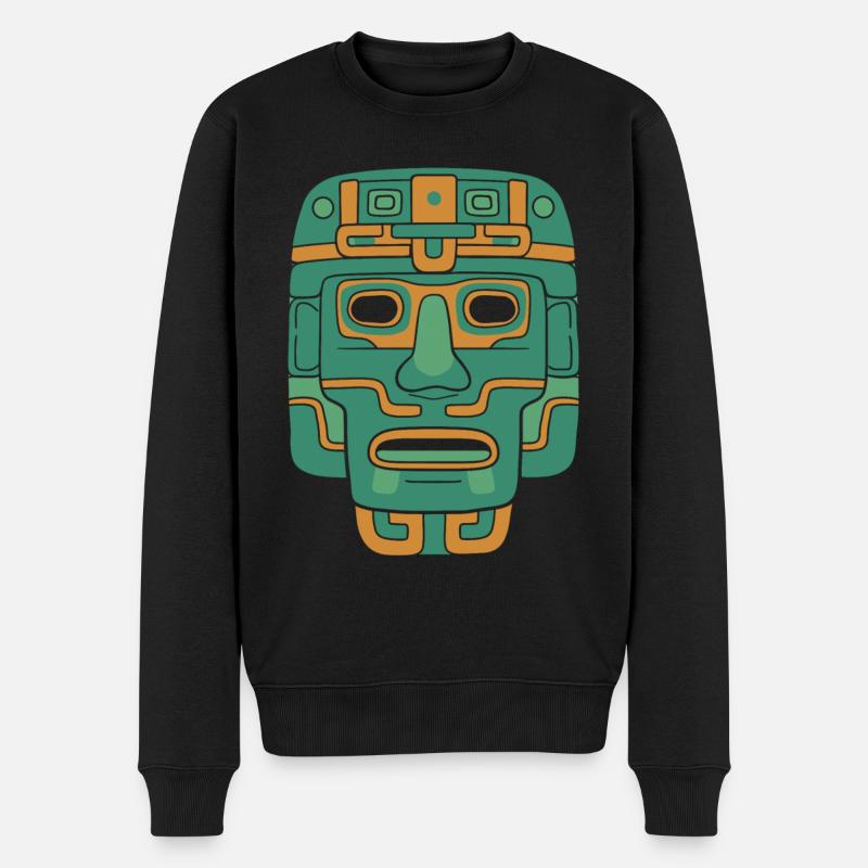 Dieu aztèque Mythologie ancienne Huitzilopochtli - Pull Premium bio Homme - noir