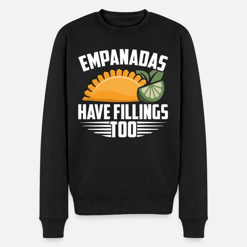 Empanada Spanische Teigtasche Mexikanisch - Männer Premium Bio Pullover - Schwarz