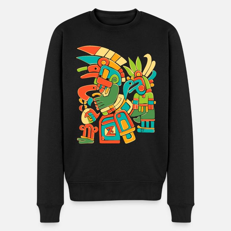 Dieu aztèque Mythologie ancienne Mictlantecuhtli - Pull Premium bio Homme - noir