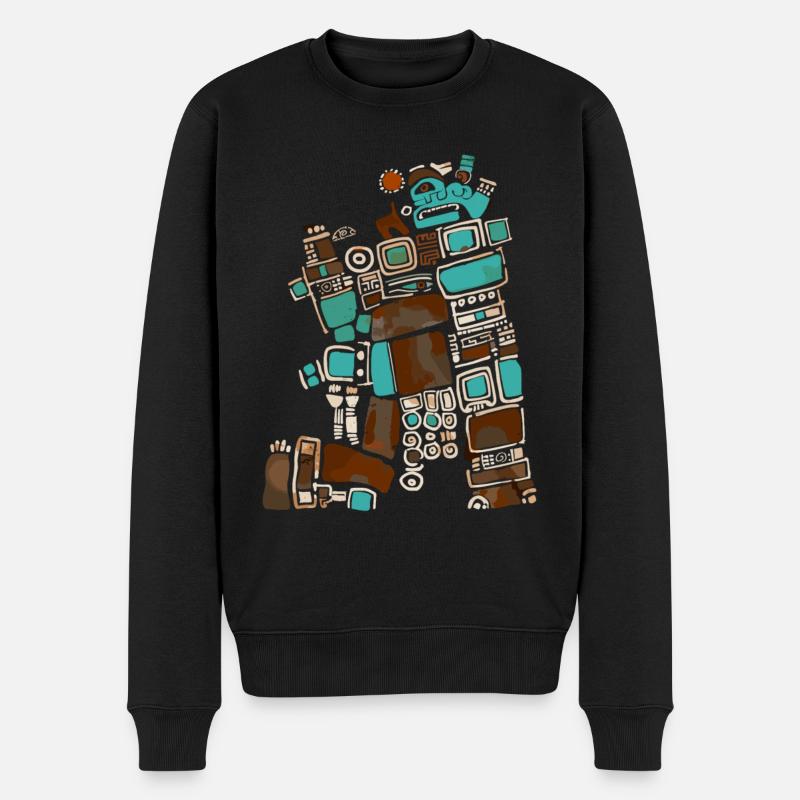 Dieu Maya Mythologie Maya Itzamna - Pull Premium bio Homme - noir