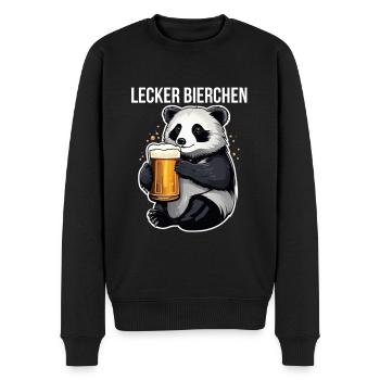 Délicieux Panda Mème de la bière - Pull Premium bio Homme - noir - Devant - Nico (187cm)