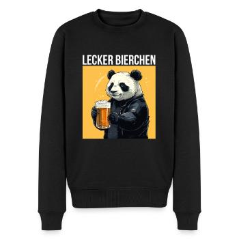 Panda avec de la bière Yummy Beer Beer Meme Gift - Pull Premium bio Homme - noir - Devant - Nico (187cm)