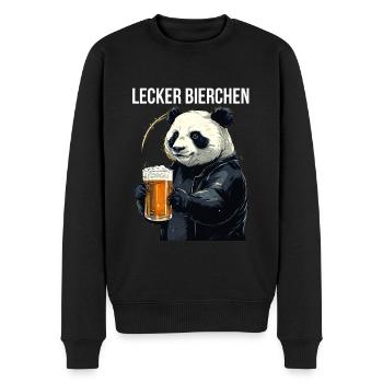 Panda avec de la bière Yummy Beer Beer Meme Gift - Pull Premium bio Homme - noir - Devant - Nico (187cm)