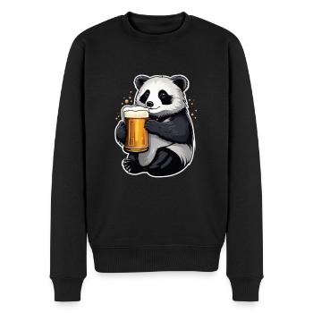 Panda avec de la bière Yummy Beer Beer Meme Gift - Pull Premium bio Homme - noir - Devant - Nico (187cm)