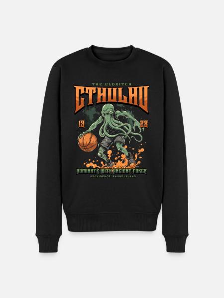 Baloncesto Cthulhu Culto Lovecraft Necronomicón - Sudadera ecológica prémium para hombre - negro