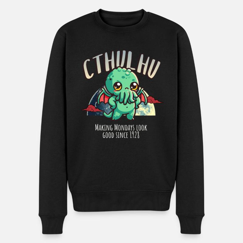 Lundi 1928 - Cthulhu culte Lovecraft Necronomicon - Pull Premium bio Homme - noir