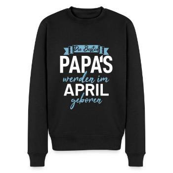 Cadeau d’anniversaire papa pères nés en avril - Pull Premium bio Homme - noir - Devant - Nico (187cm)