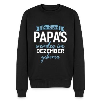 Birthday Dad Gift Fathers Born December - Men's Premium Organic Jumper - black - Front - Nico (187cm)