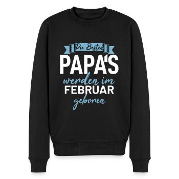 Birthday Dad Gift Fathers Born in February - Men's Premium Organic Jumper - black - Front - Nico (187cm)