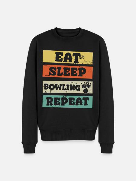 Manger dormir Bowling Répéter - Pull Premium bio Homme - noir