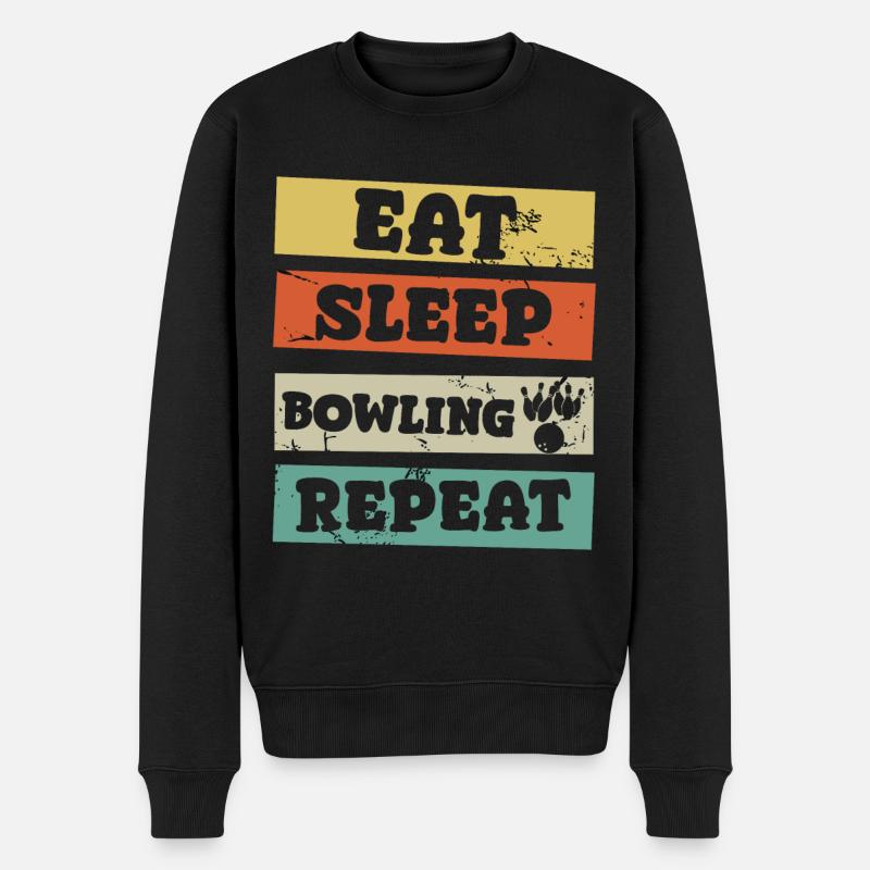 Manger dormir Bowling Répéter - Pull Premium bio Homme - noir