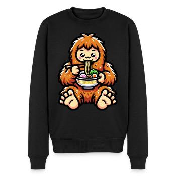Bol de nouilles Kawaii Bigfoot Ramen - Pull Premium bio Homme - noir - Devant - Nico (187cm)