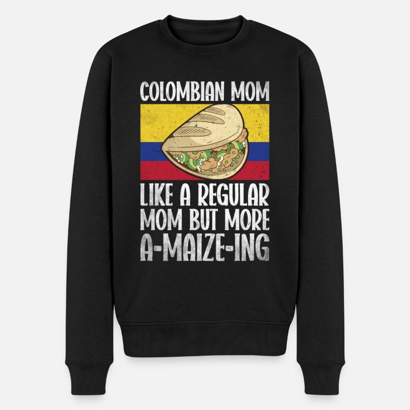 Cuisine colombienne d’Arepa - Pull Premium bio Homme - noir