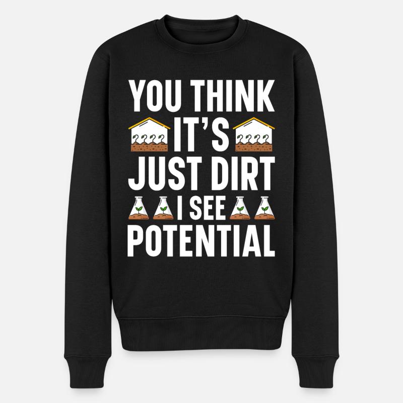 Pédologue Agronome - Pull Premium bio Homme - noir