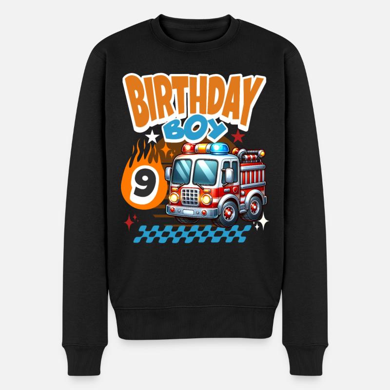 9e anniversaire des pompiers - Pull Premium bio Homme - noir