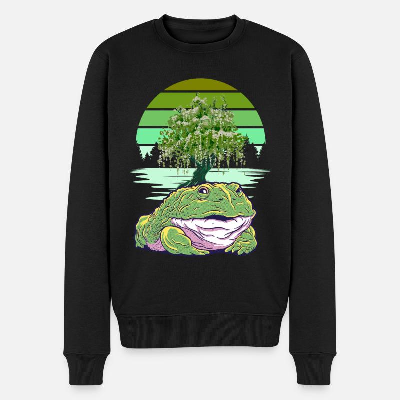 Grenouille Grenouilles Crapauds Crapauds - Pull Premium bio Homme - noir