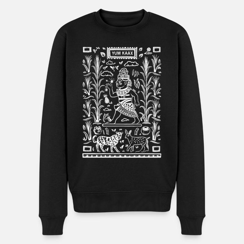 Maya Gott Mayanische Mythologie Alter Gott Yum - Männer Premium Bio Pullover - Schwarz