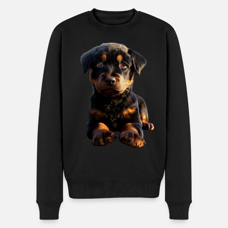Rottweiler Hunde Liebe Stolze Rottweiler Liebhaber - Männer Premium Bio Pullover - Schwarz