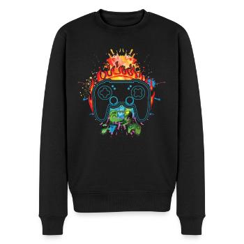 Gaming-legende Ich Habe Mein Spiel Unterbrochen, - Männer Premium Bio Pullover - Schwarz - Vorne - Nico (187cm)
