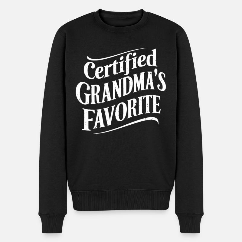 Certifié petit-fils préféré de grand-mère - Pull Premium bio Homme - noir