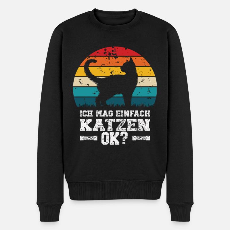 J’aime les chats - Pull Premium bio Homme - noir