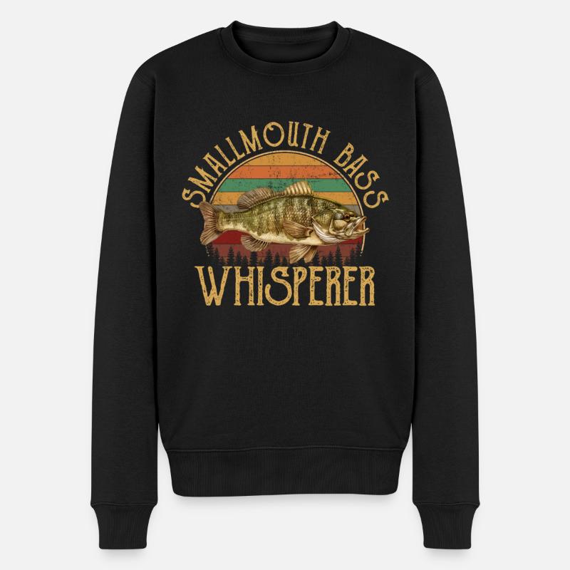 Smallmouth bass - Männer Premium Bio Pullover - Schwarz