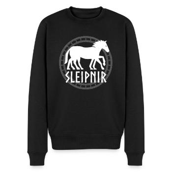 Sleipnir Odin Wotan Nordic Valhalla Team Fenrir Vi - Männer Premium Bio Pullover - Schwarz - Vorne - Nico (187cm)