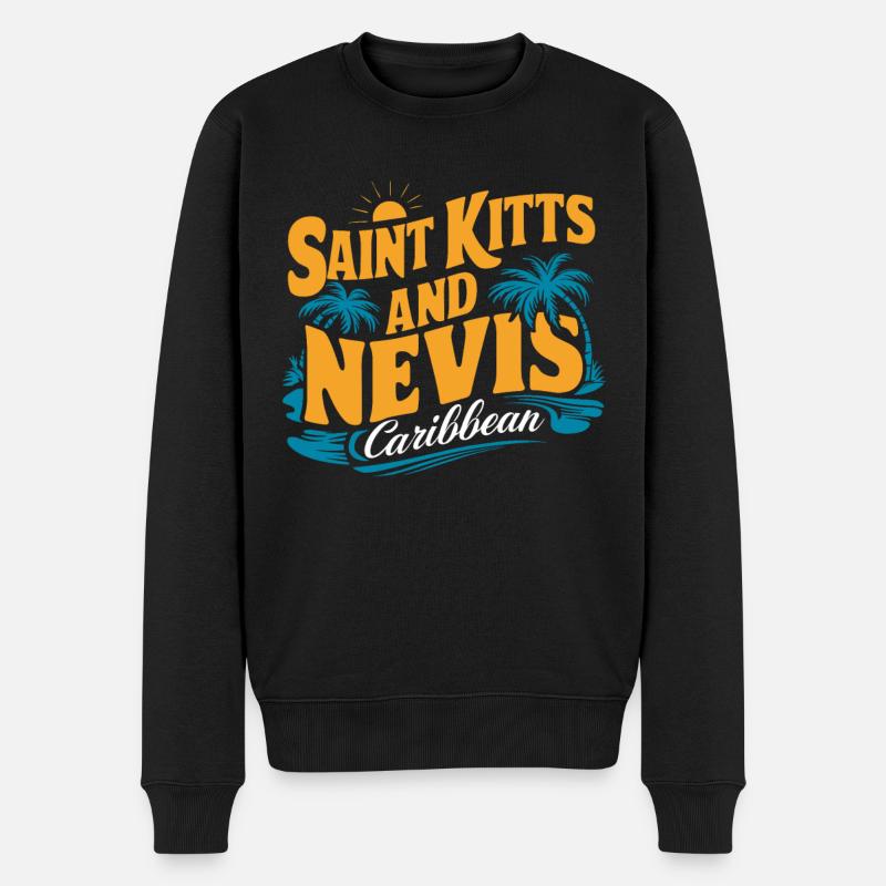 Saint-Kitts-et-Nevis Souvenir des Caraïbes pour - Pull Premium bio Homme - noir