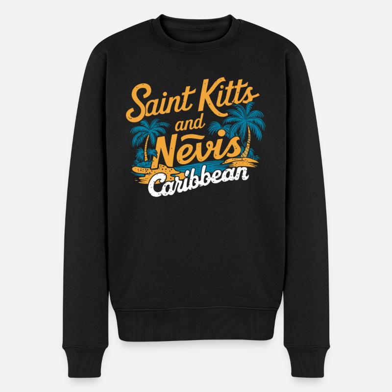 Saint-Kitts-et-Nevis Caraïbes Saint-Kitts-et-Niévès - Pull Premium bio Homme - noir
