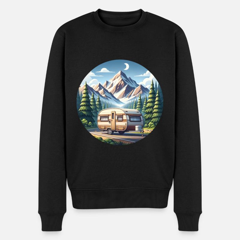 Camping camping-car caravane - Pull Premium bio Homme - noir