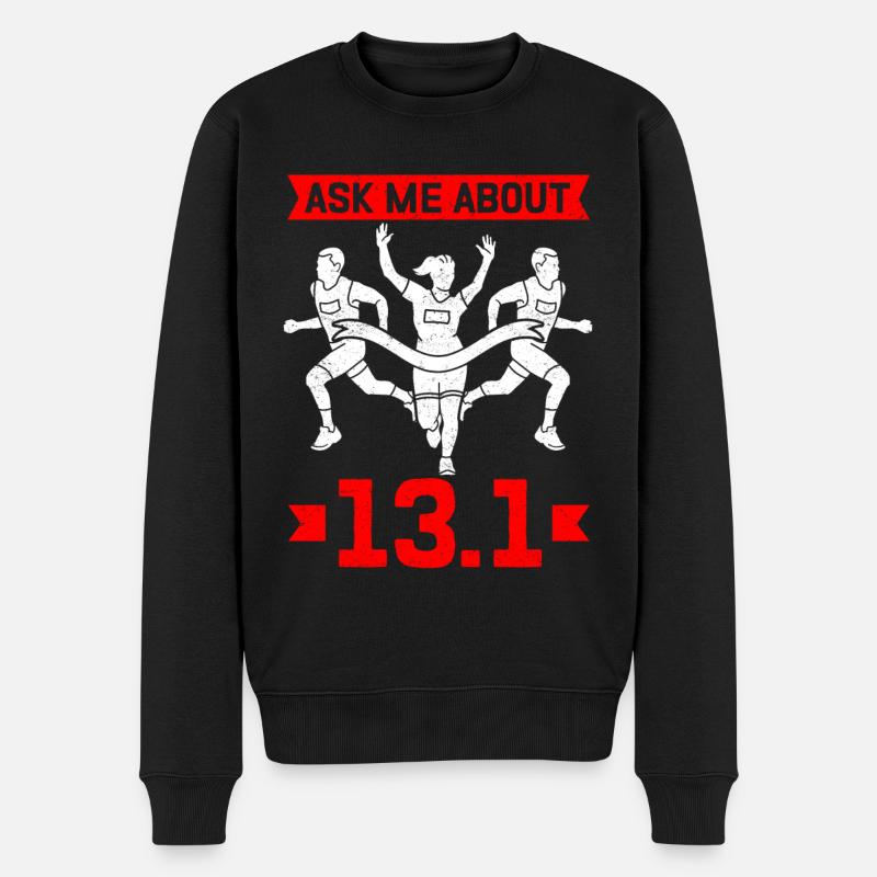 Half Marathon Half Marathon Gift - Men's Premium Organic Jumper - black