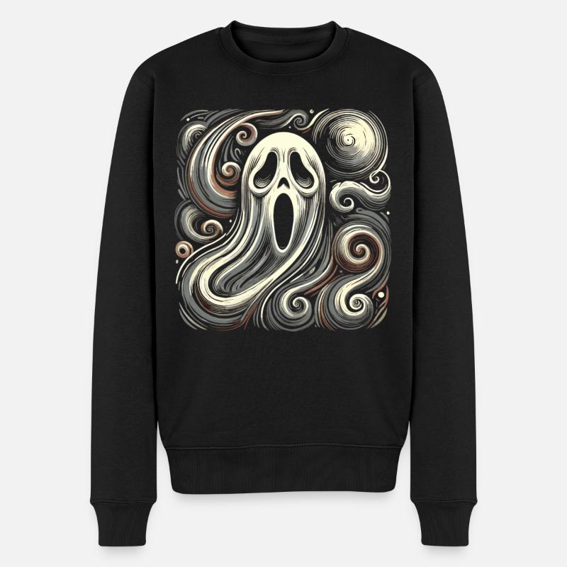 Fantômes expressionnistes effrayants Halloween - Pull Premium bio Homme - noir