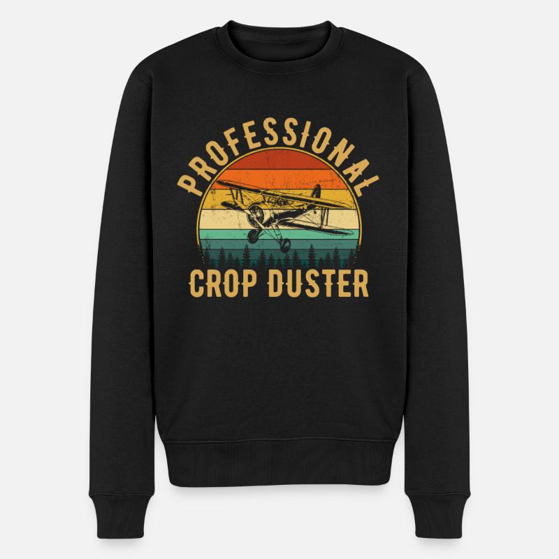 professional crop dusting, cropdusting - Männer Premium Bio Pullover - Schwarz