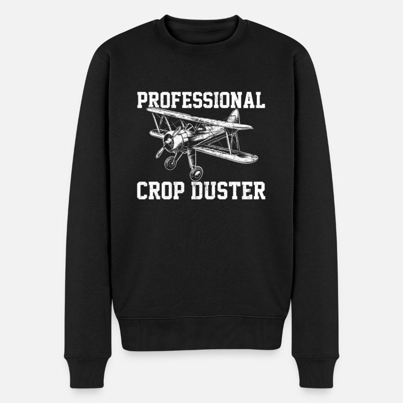 professional crop dusting, cropdusting - Männer Premium Bio Pullover - Schwarz