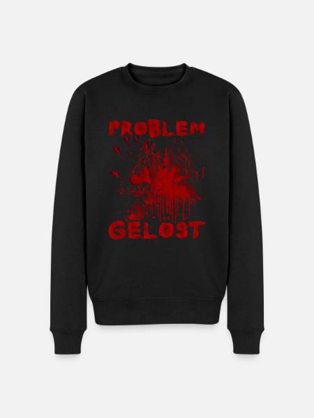 Problem solved - Funny Halloween saying - Men's Premium Organic Jumper - black