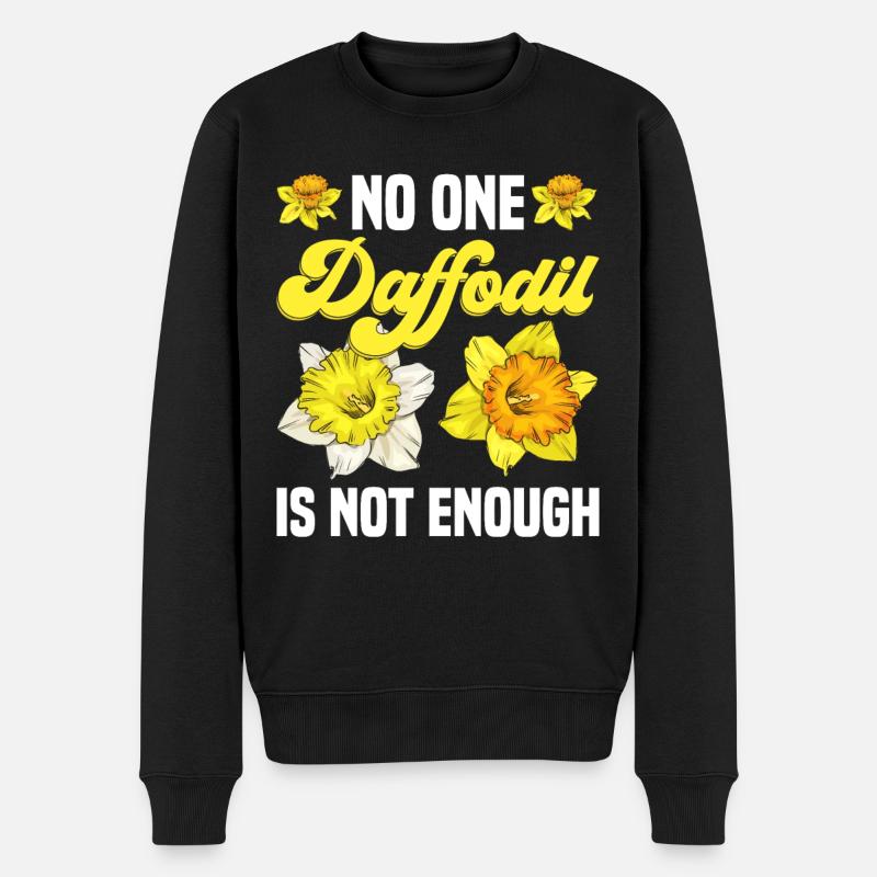Daffodils Flower Daffodil Daffodils - Men's Premium Organic Jumper - black