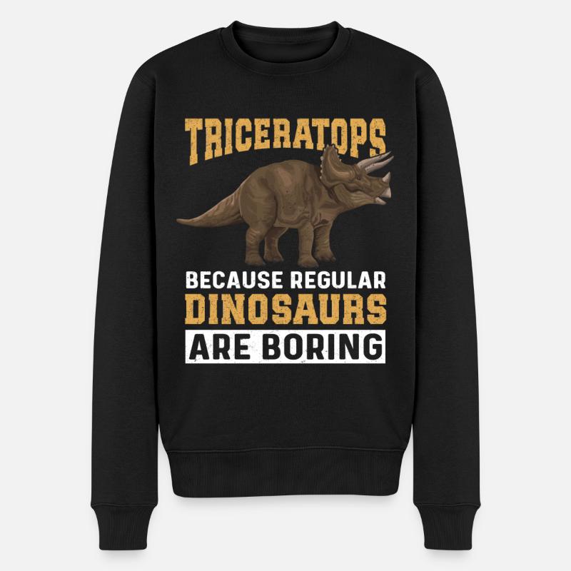 Cadeau Triceratops Dinos - Pull Premium bio Homme - noir