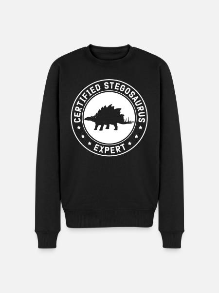 Stegosaurus Dino Gift - Men's Premium Organic Jumper - black