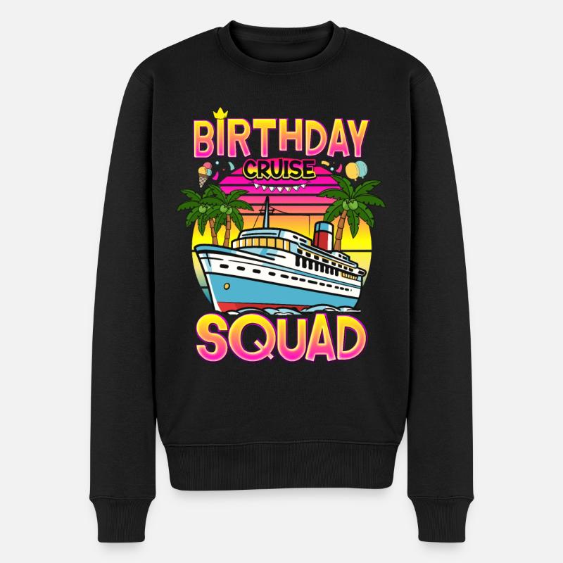 Birthday Cruise Squad - Männer Premium Bio Pullover - Schwarz