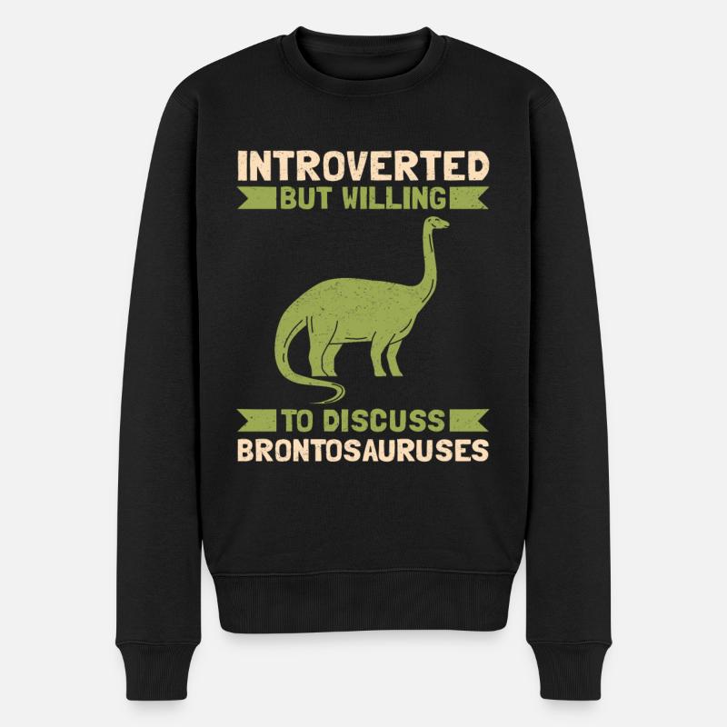 Cadeau de Brontosaure Dino - Pull Premium bio Homme - noir