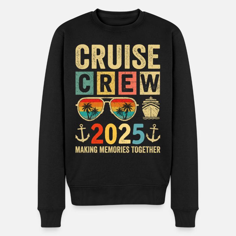 Cruise Crew 2025 - Männer Premium Bio Pullover - Schwarz