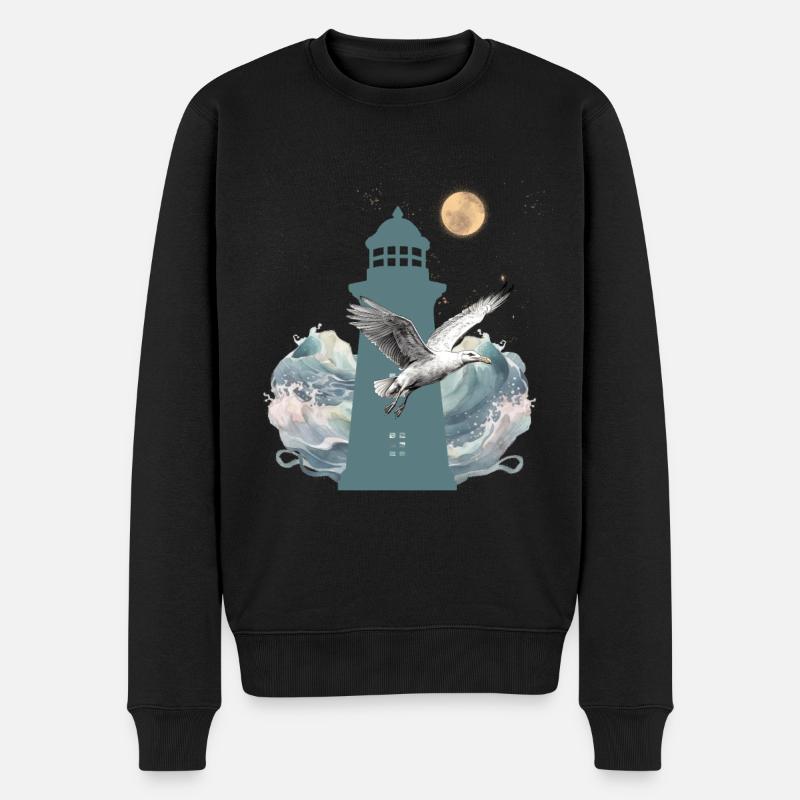 phare maritime phares mouette - Pull Premium bio Homme - noir