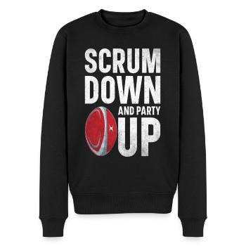 Rugby Geschenk Rugbyspieler Rugby Coach - Männer Premium Bio Pullover - Schwarz - Vorne - Nico (187cm)