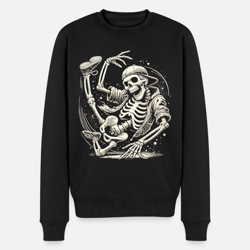 Skeleton Breakdance Master - Men's Premium Organic Jumper - black