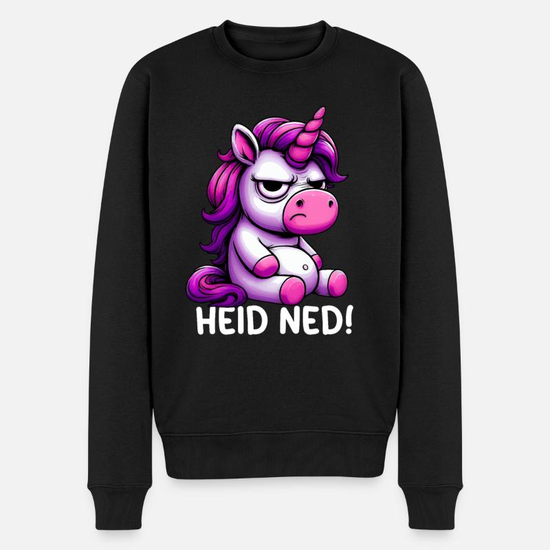 Heid Ned - Männer Premium Bio Pullover - Schwarz
