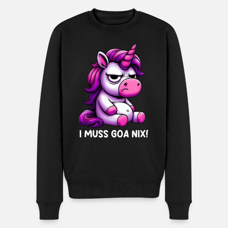 I Muss Goa Nix - Männer Premium Bio Pullover - Schwarz