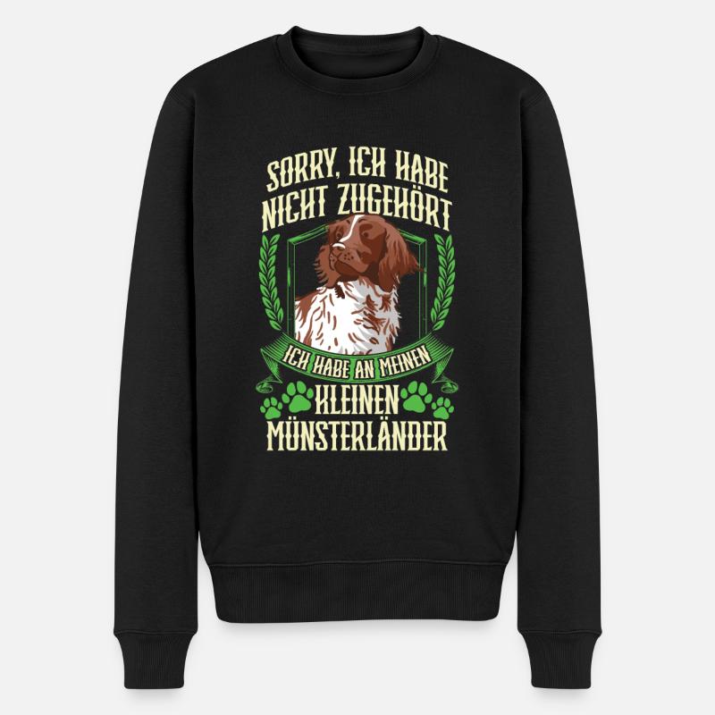 An meinen Kleiner Münsterländer gedacht - Männer Premium Bio Pullover - Schwarz