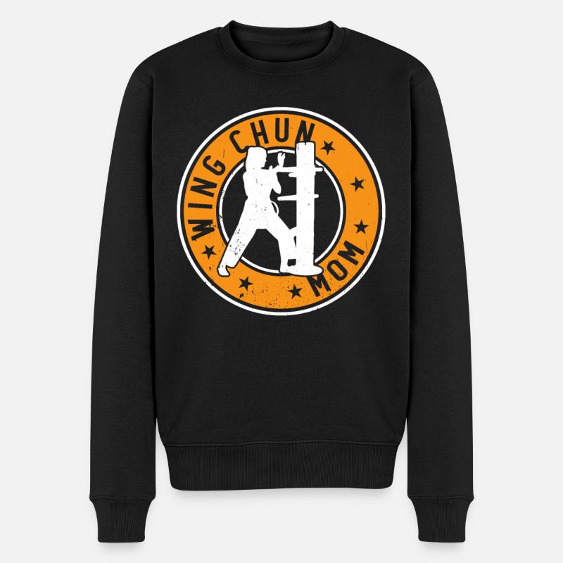 Wing Chun Mom Wing Chun Fighter - Männer Premium Bio Pullover - Schwarz